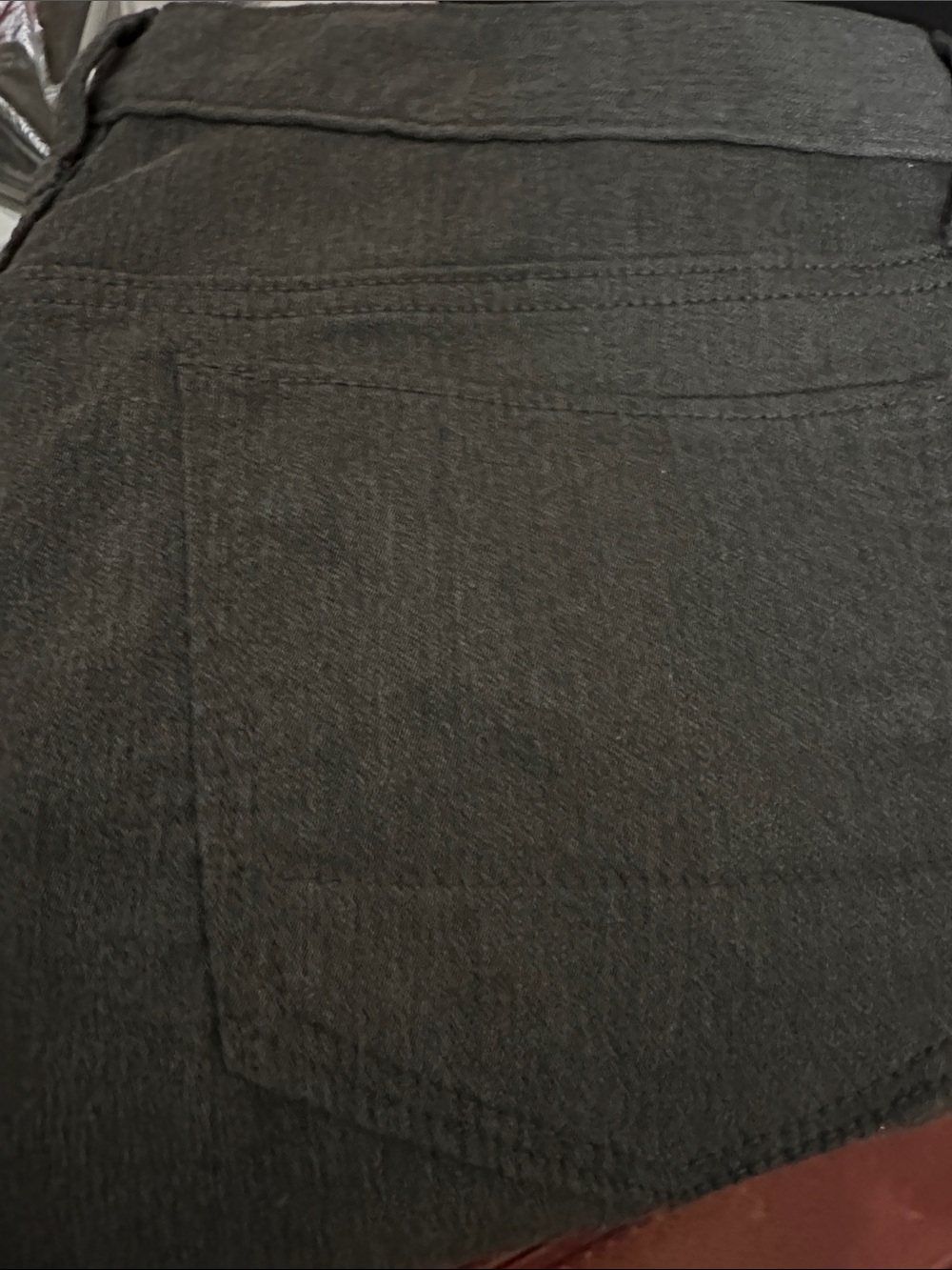 Men's Grey Straight-Leg Jeans, travel Jean, never worn, first picture true color